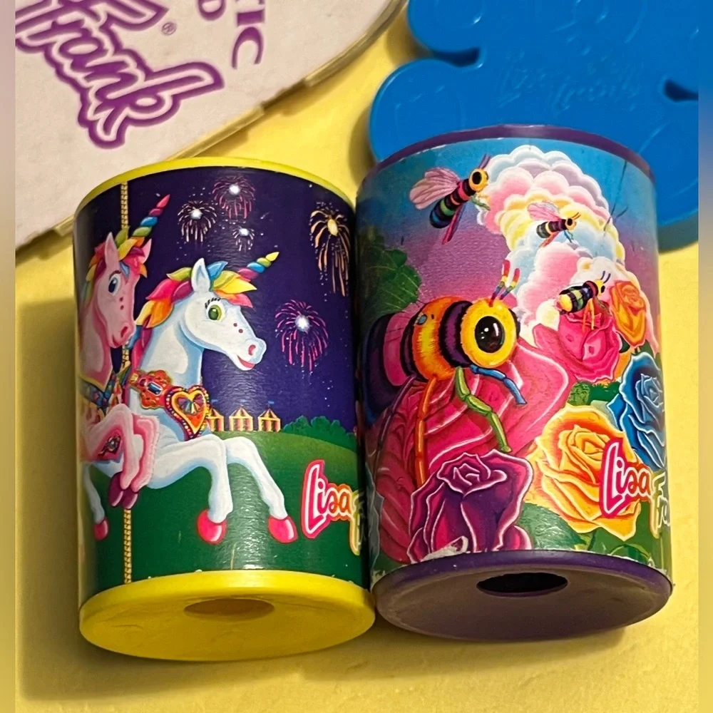 Vintage 90s Lisa Frank Party Favors Mini Pinball Kaleidoscope X2 & Maze